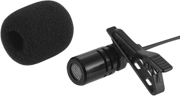 Clip On Single Microphone 3.5mm | Mic With 3.5mm Output Jack For Iphone Android DSLR Pc Laptop