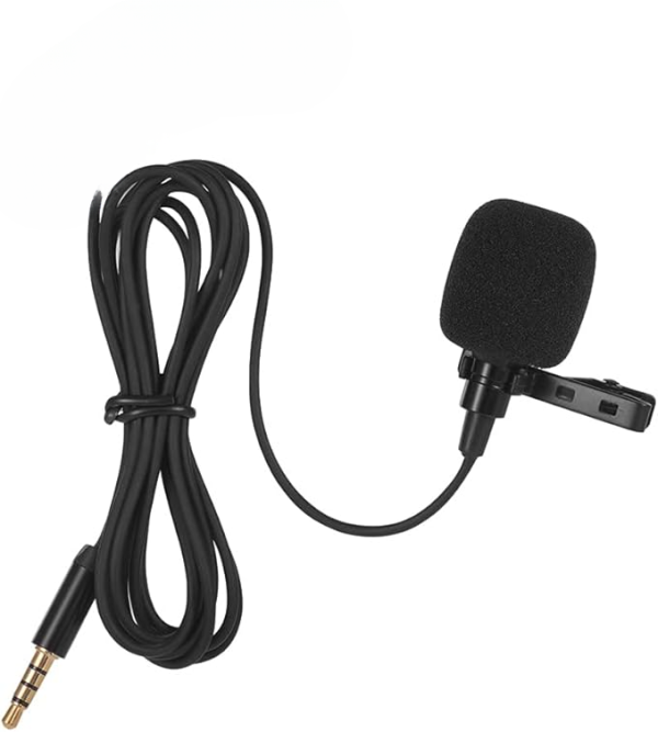 Clip On Single Microphone 3.5mm | Mic With 3.5mm Output Jack For Iphone Android DSLR Pc Laptop