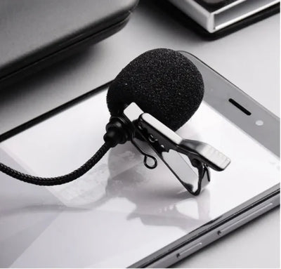 Clip On Single Microphone 3.5mm | Mic With 3.5mm Output Jack For Iphone Android DSLR Pc Laptop