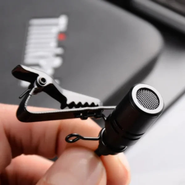 Clip On Single Microphone 3.5mm | Mic With 3.5mm Output Jack For Iphone Android DSLR Pc Laptop